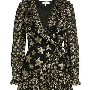 Black & Gold Wrap LoveShackFancy dress.Worn ONCE!